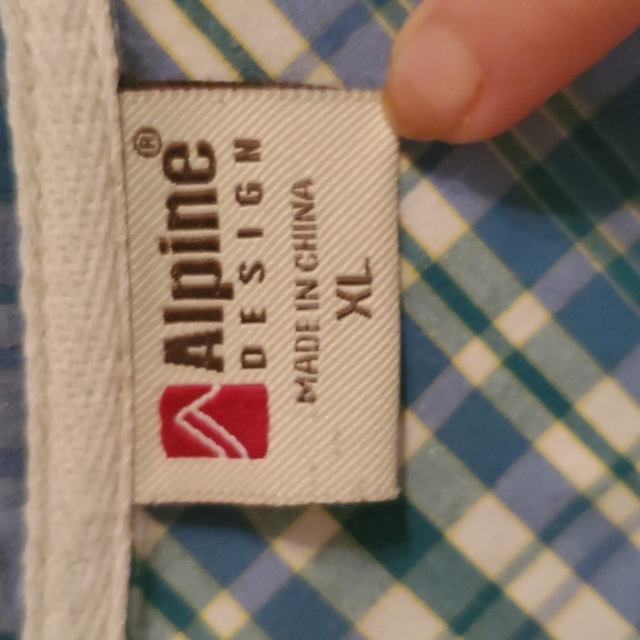 Mens Alpine design short sleeve button up plaid dress shirt - Picture 2 of 5